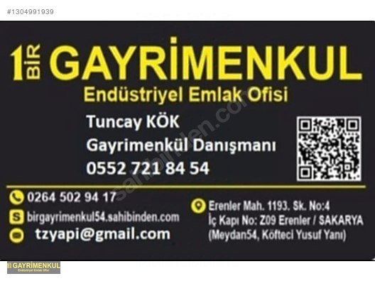 SAK/TEKELER SATLIK SANAYİ ARSASI 1.769 m² K.MARMARA OTOBAN CEPHE - SAKARYA ADAPAZARI fotoğraf 4