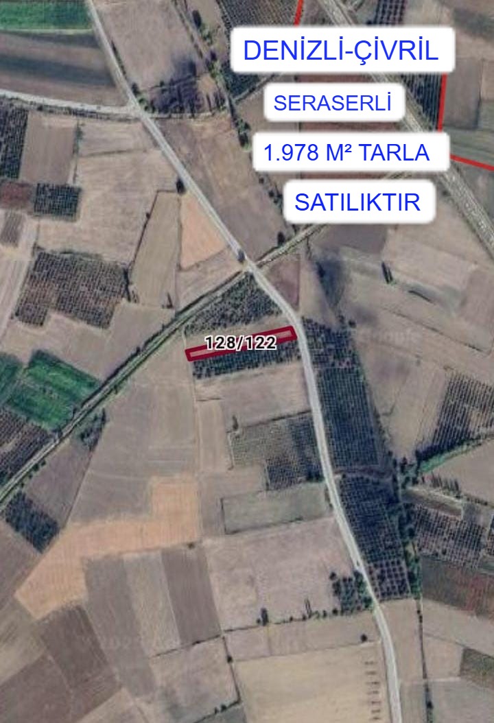 DENİZLİ ÇİVRİL SERASERLİ MAH.1.978M² TARLA SATILIKTIR - DENİZLİ ÇİVRİL fotoğraf 3