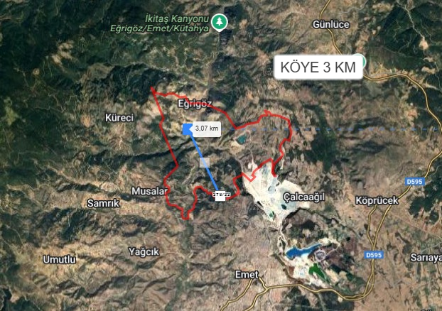 KÜTAHYA EMET EĞRİGÖZ (KALE HİSAR)KÖYÜ’NDE 1703 M² TARLA SATILIKTIR - KÜTAHYA EMET fotoğraf 4