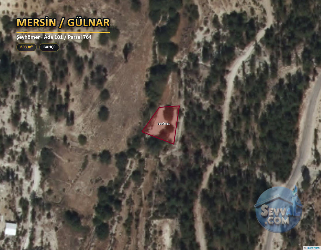 MERSİN GÜLNAR ŞEYHÖMER 604 m² SATILIK ARSA - MERSİN GÜLNAR fotoğraf 2