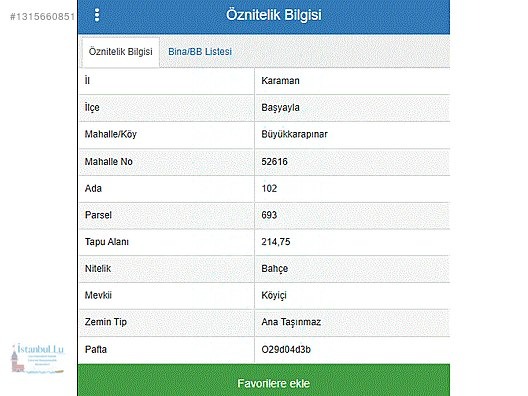 Köy İçi Asfalta Cepheli 214m² Müstakil tek tapu İmar Parseli - KARAMAN BAŞYAYLA fotoğraf 3