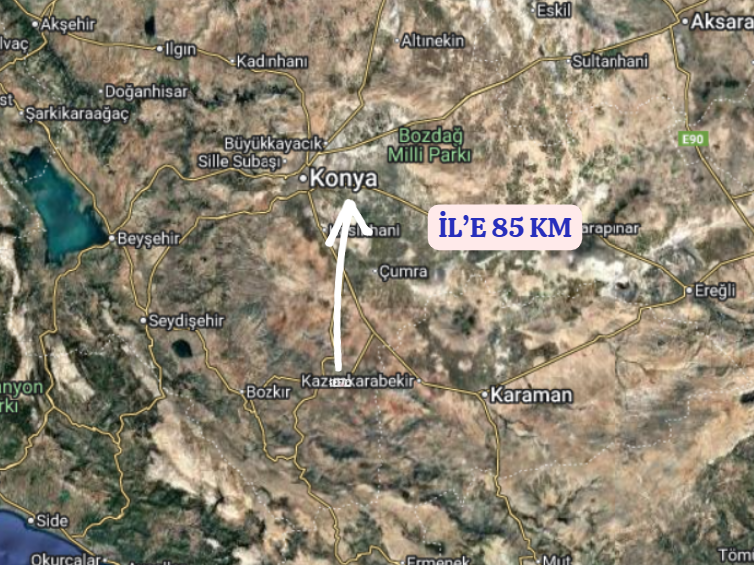 KONYA GÜNEYSINIR MEHMETALİ  KÖYÜNDE 1.296 M²  TARLA  SATILIKTIR - KONYA GÜNEYSINIR fotoğraf 6