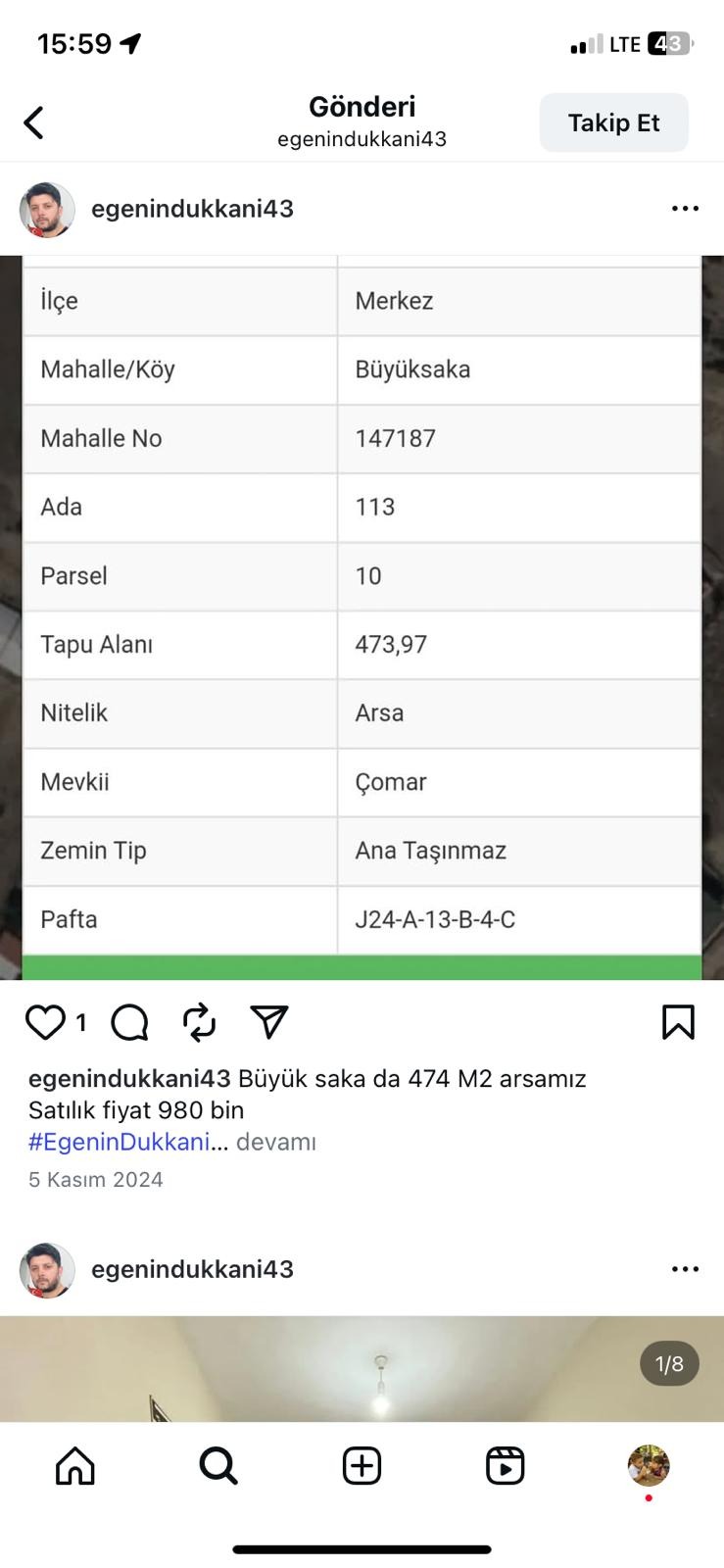 BÜYÜKSAKADA 474 M² ARSAMIZ SATILIKTIR.