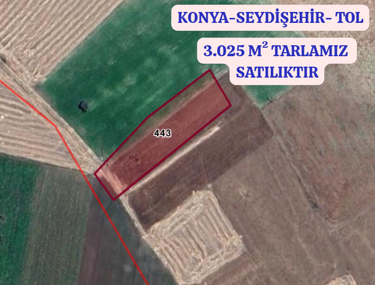 KONYA SEYDİŞEHİR TOL KÖYÜNDE 3.025 M² TARLAMIZ SATILIKTIR. - KONYA SEYDİŞEHİR fotoğraf 2