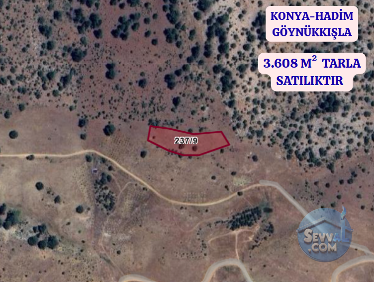 KONYA HADİM GÖYNÜKKIŞLA  KÖYÜNDE 3.608 M²  TARLA  SATILIKTIR - KONYA HADİM fotoğraf 2