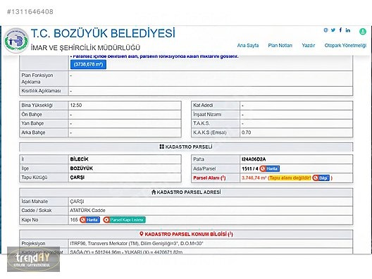 Bozüyük'te Sanayi İmarli Arsa Hissesi - BİLECİK BOZÜYÜK fotoğraf 2