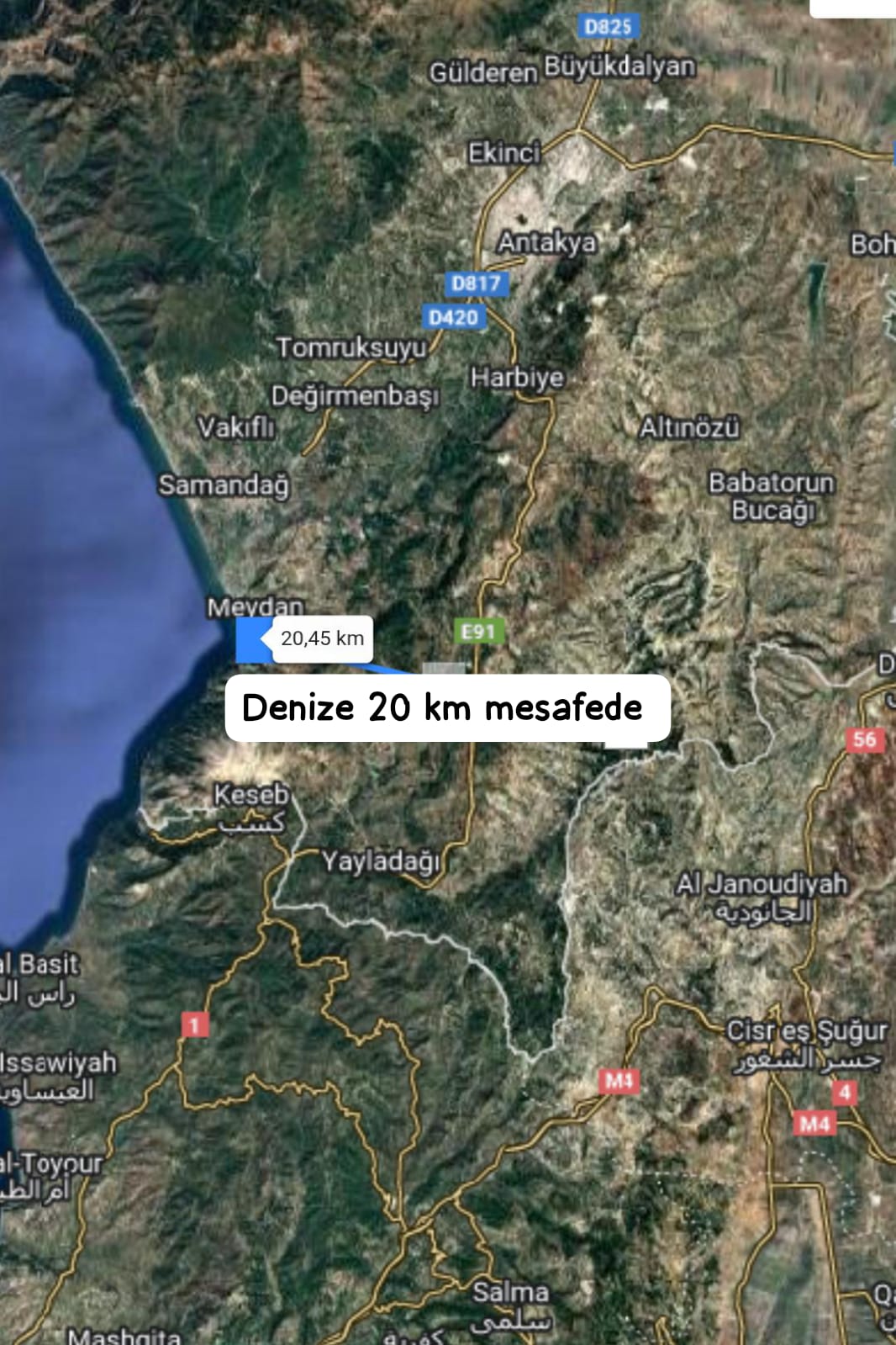 ALTINÖZÜ KILIÇTUTAN'DA KÖY İÇİNDE YOL SIFIR 7.7 DÖNÜM 