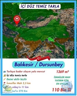 🚨 DURSUNBEY İSMAİLLER'DE 1.369 M² DÜMDÜZ VERİMLİ YATIRIMLIK TARLA 🚨 - BALIKESİR DURSUNBEY fotoğraf 6