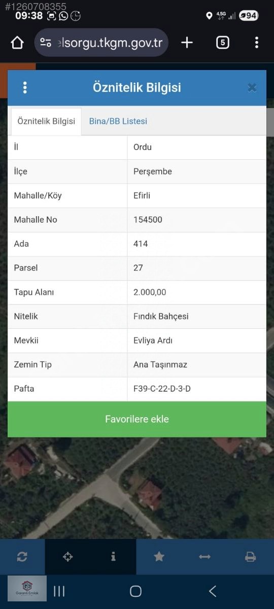 EFİRLİDE YOLA SIFIR SATILIK 2 DÖNÜM ARSA - ORDU PERŞEMBE fotoğraf 3