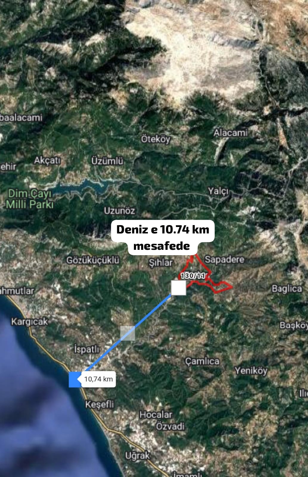 Antalya  Alanya  Tırılar Mahallesinde 284 m² SATILIK ARSA