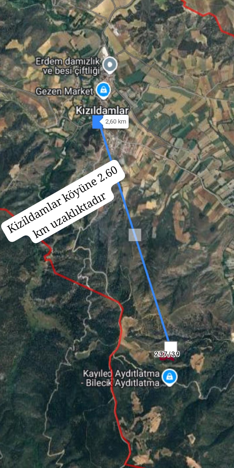 BİLECİK MERKEZ KIZILDAMALR KÖYÜ 11.557M² TARLAMIZ SATILIK - BİLECİK MERKEZ fotoğraf 3