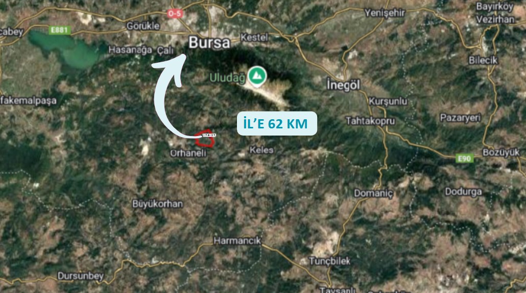 BURSA ORHANELİ DAĞGÜNEY KÖYÜ’NDE 1.365 M² BAHÇE SATILIKTIR. - BURSA ORHANELİ fotoğraf 9