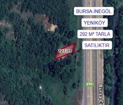 BURSA İNEGÖL YENİKÖY MAH. 292M² TARLA  SATILIKTIR - BURSA İNEGÖL fotoğraf 3