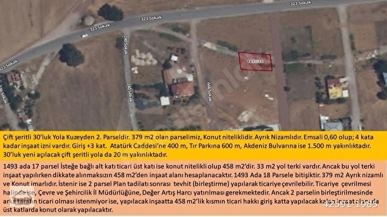 30'luk Yola Cepheli, Köşebaşı, Ayrık Nizam, 0,60 Emsal, Yatırımlık Ticari + Konu - ANTALYA DÖŞEMEALTI fotoğraf 27