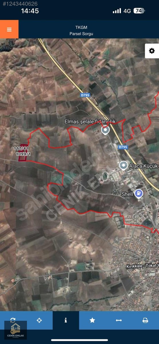 CENİK EMLAK'TAN KIZKARACA YOLU ÜZERİNDE YOLA 0 SATILIK TARLA! - ÇORUM ALACA fotoğraf 2