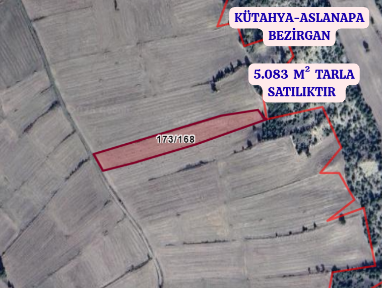 KÜTAHYA ASLANAPA BEZİRGAN  KÖYÜNDE  5.083  M²  TARLA  SATILIKTIR - KÜTAHYA ASLANAPA fotoğraf 2
