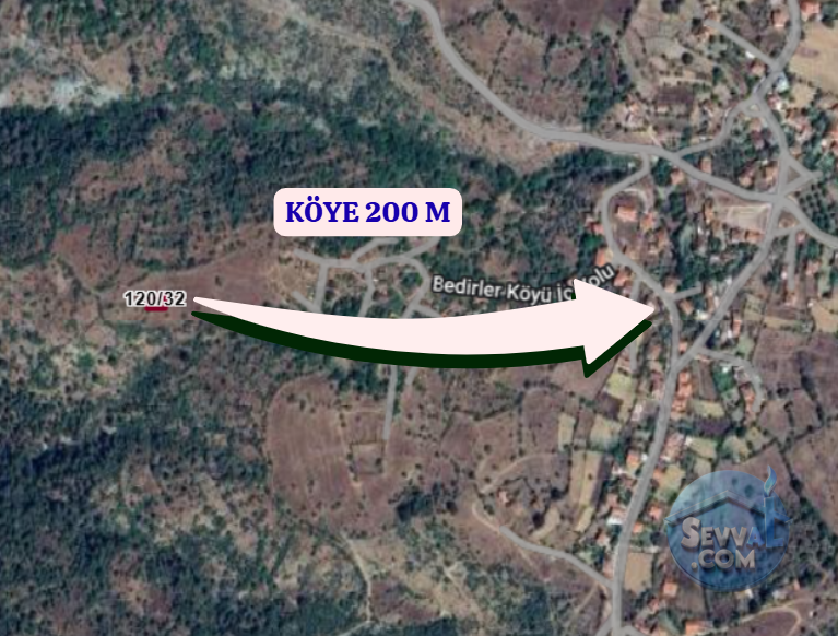 KÜTAHYA SİMAV BEDİRLER  KÖYÜNDE 248 M²  TARLA  SATILIKTIR - KÜTAHYA SİMAV fotoğraf 4