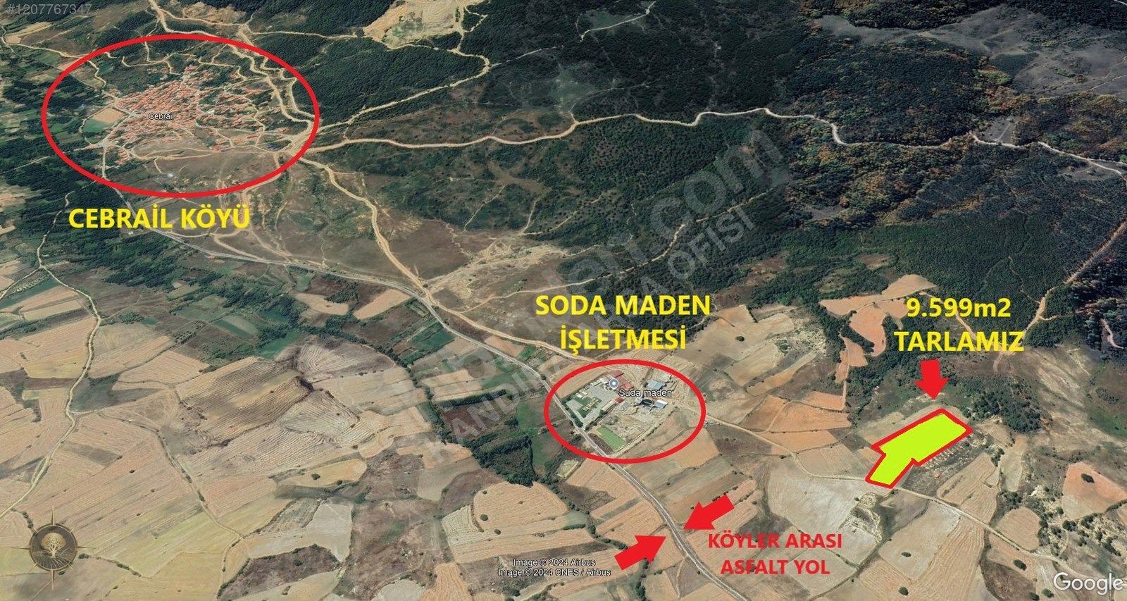 RESMİ YOLLU 9,600 m2 KÖYÜN DİBİNDE HARİKA YATIRIM FIRSATII - KÜTAHYA GEDİZ fotoğraf 3