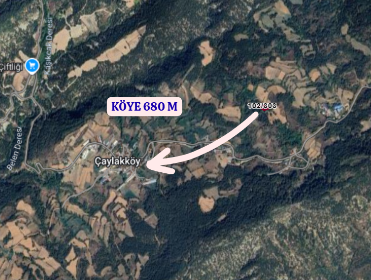 BOLU GÖYNÜK ÇAYLAK    KÖYÜNDE 768  M²  TARLA  SATILIKTIR - BOLU GÖYNÜK fotoğraf 5