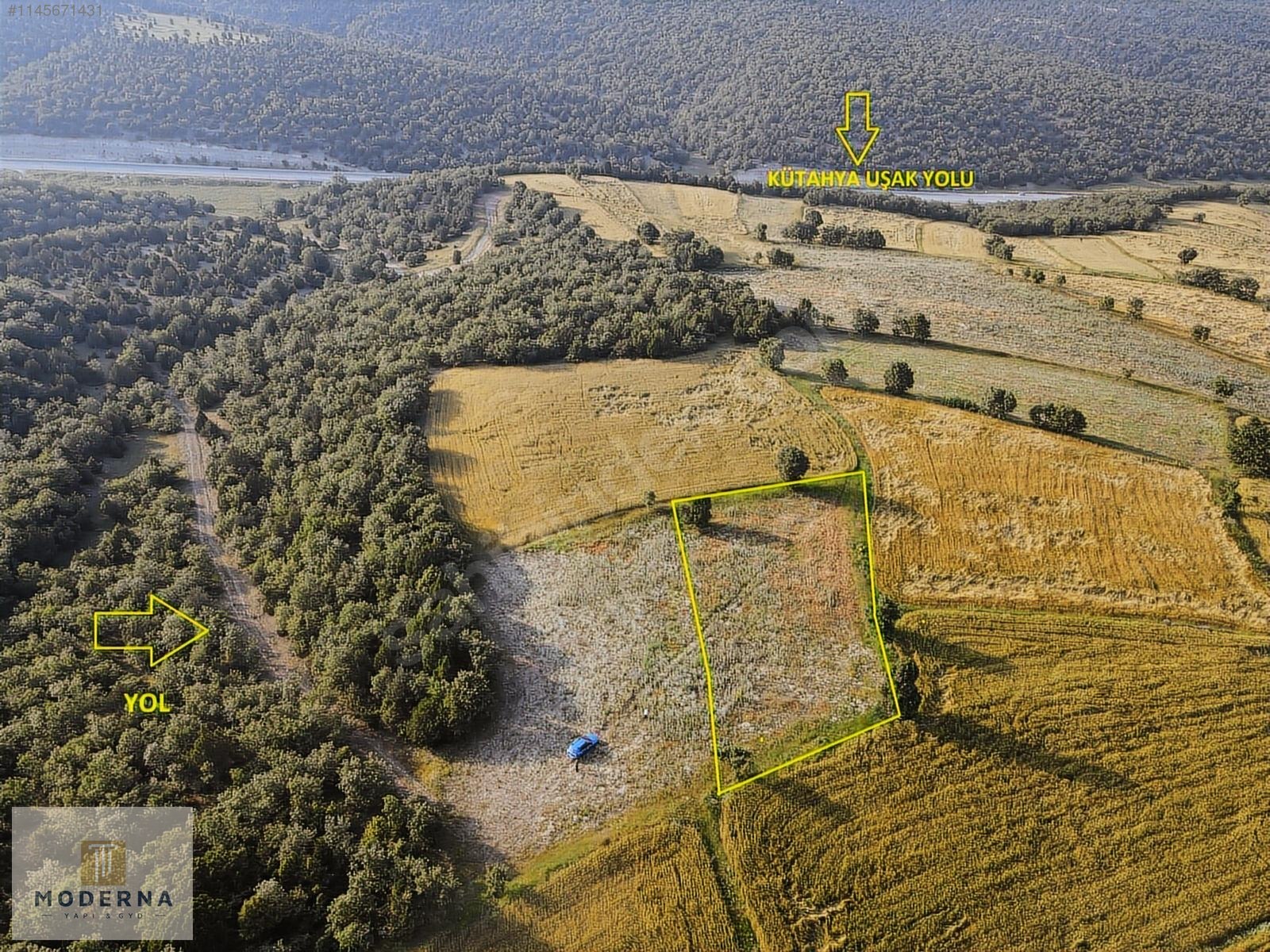 KÜTAHYA MERKEZ KİREÇÇİFLİĞİ MANZARALI 1477 M2 TAM HİSSE TARLA! - KÜTAHYA MERKEZ fotoğraf 6