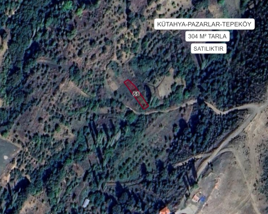 KÜTAHYA PAZARLAR TEPEKÖY  KÖYÜ’NDE 304 M² TARLA SATILIKTIR - KÜTAHYA PAZARLAR fotoğraf 2