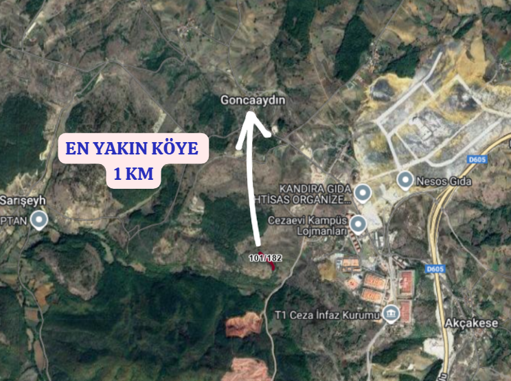 KOCAELİ KANDIRA KOCAKAYMAZ  KÖYÜNDE 2.250 M²  TARLA  SATILIKTIR - KOCAELİ KANDIRA fotoğraf 5