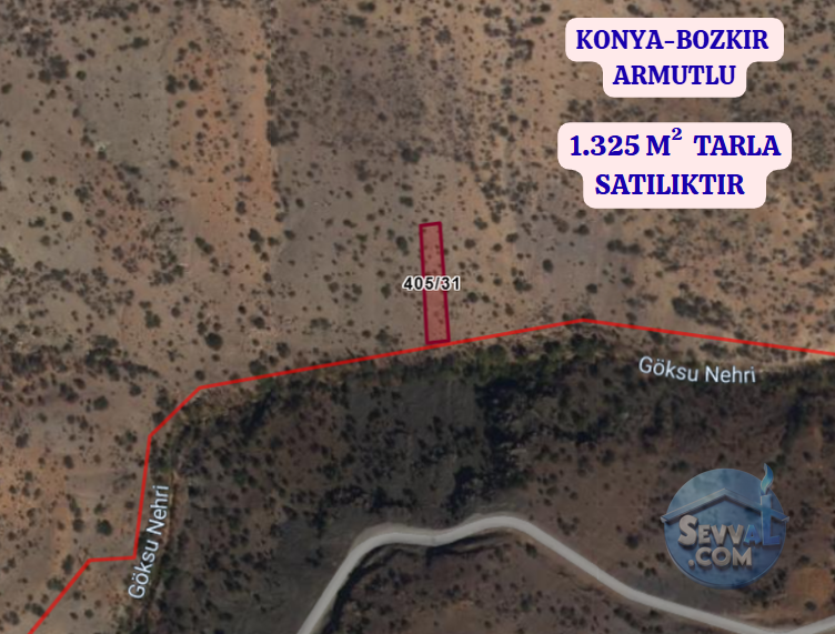 KONYA BOZKIR ARMUTLU  KÖYÜNDE  1.325 M²  TARLA  SATILIKTIR - KONYA BOZKIR fotoğraf 2