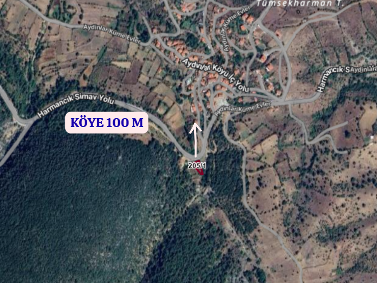 KÜTAHYA TAVŞANLI AYDINLAR  KÖYÜNDE 567 M²  TARLA  SATILIKTIR - KÜTAHYA TAVŞANLI fotoğraf 4