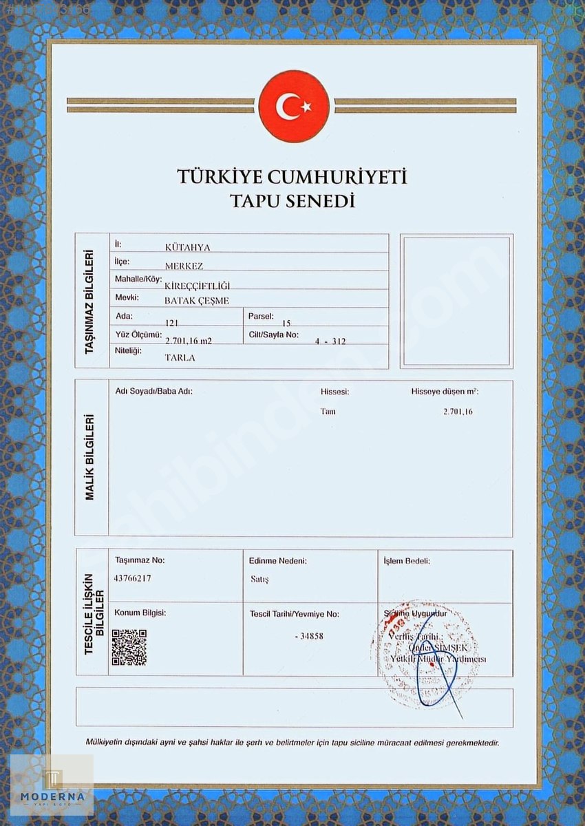 KÜTAHYA MERKEZ ANAYOLA CEPHE 2701 M2 YATIRIMLIK FIRSAT TARLA - KÜTAHYA MERKEZ fotoğraf 15