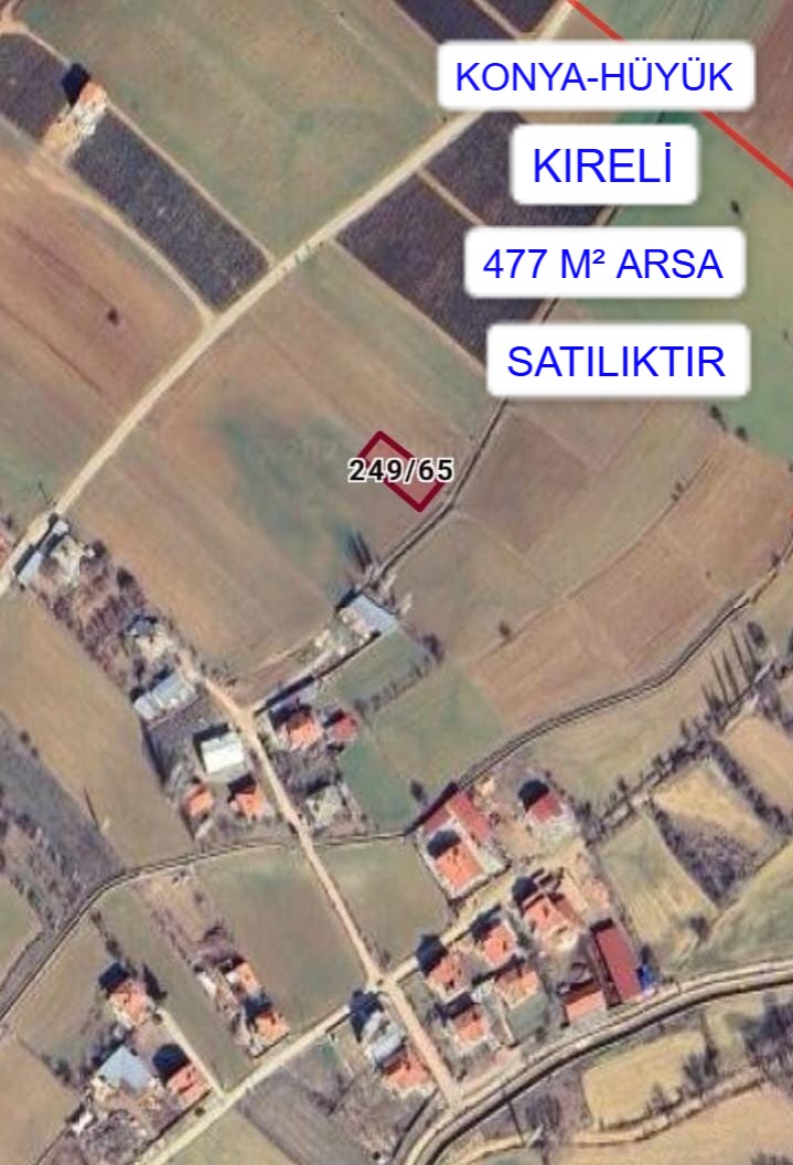 KONYA HÜYÜK KIRELİ MAH. 477M²  ARSA SATILIKTIR - KONYA HÜYÜK fotoğraf 3