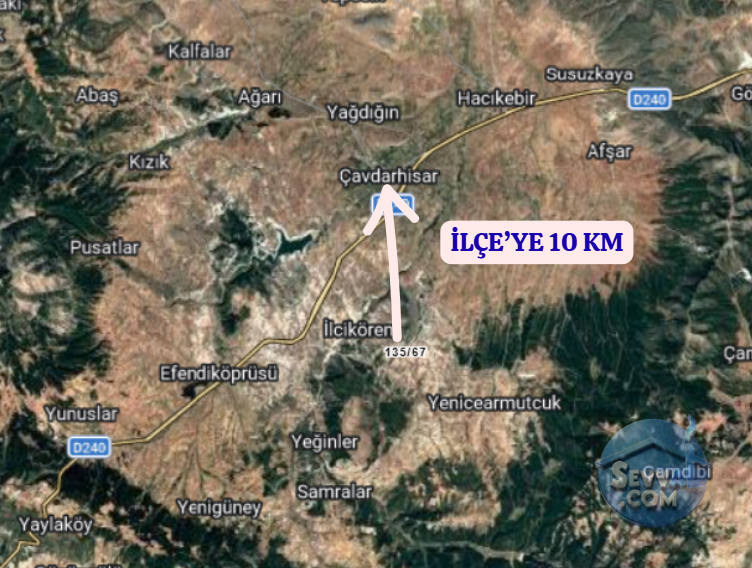 KÜTAHYA ÇAVDARHİSAR İLCİKÖREN  KÖYÜNDE  8.031 M²   TARLA  SATILIKTIR - KÜTAHYA ÇAVDARHİSAR fotoğraf 11