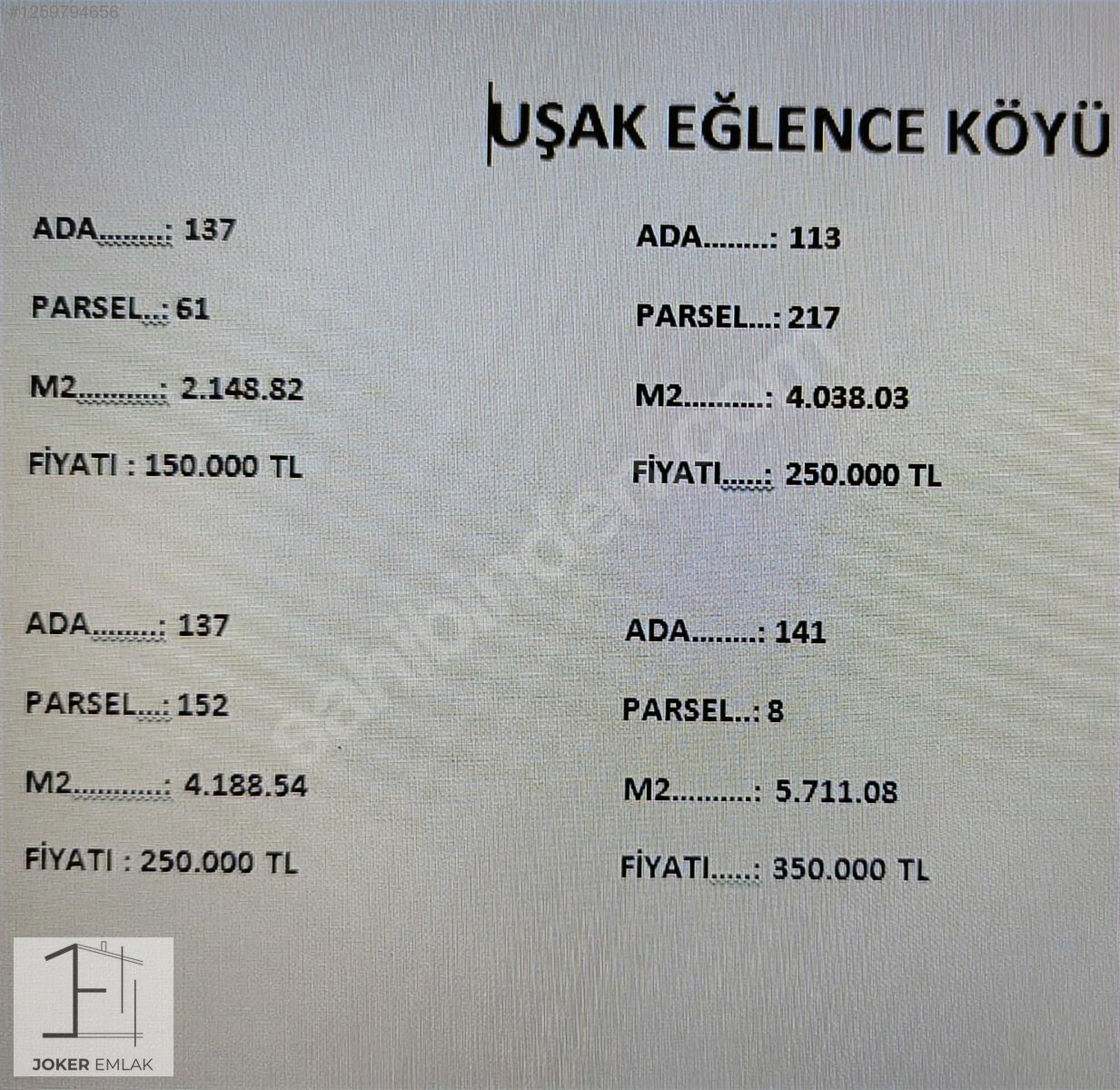 JOKER'DEN EĞLENCE KÖYÜ'NDE YATIRIMLIK SATILIK TARLALAR - UŞAK MERKEZ fotoğraf 4