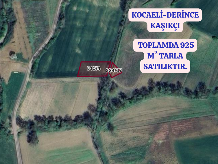 KOCAELİ DERİNCE KAŞIKÇI    KÖYÜNDE TOPLAMDA  925 M²  TARLA  SATILIKTIR - KOCAELİ DERİNCE fotoğraf 2