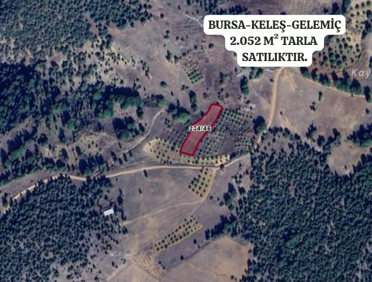 BURSA KELEŞ GELEMİÇ KÖYÜ’NDE 2.052 M²  TARLA SATILIKTIR - BURSA KELES fotoğraf 2