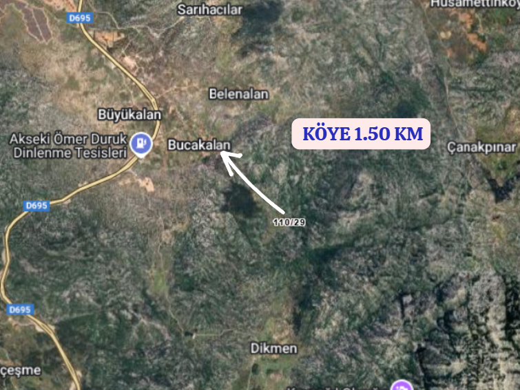 ANTALYA AKSEKİ BUCAKALAN   KÖYÜNDE  1.057  M²  TARLA  SATILIKTIR - ANTALYA AKSEKİ fotoğraf 3