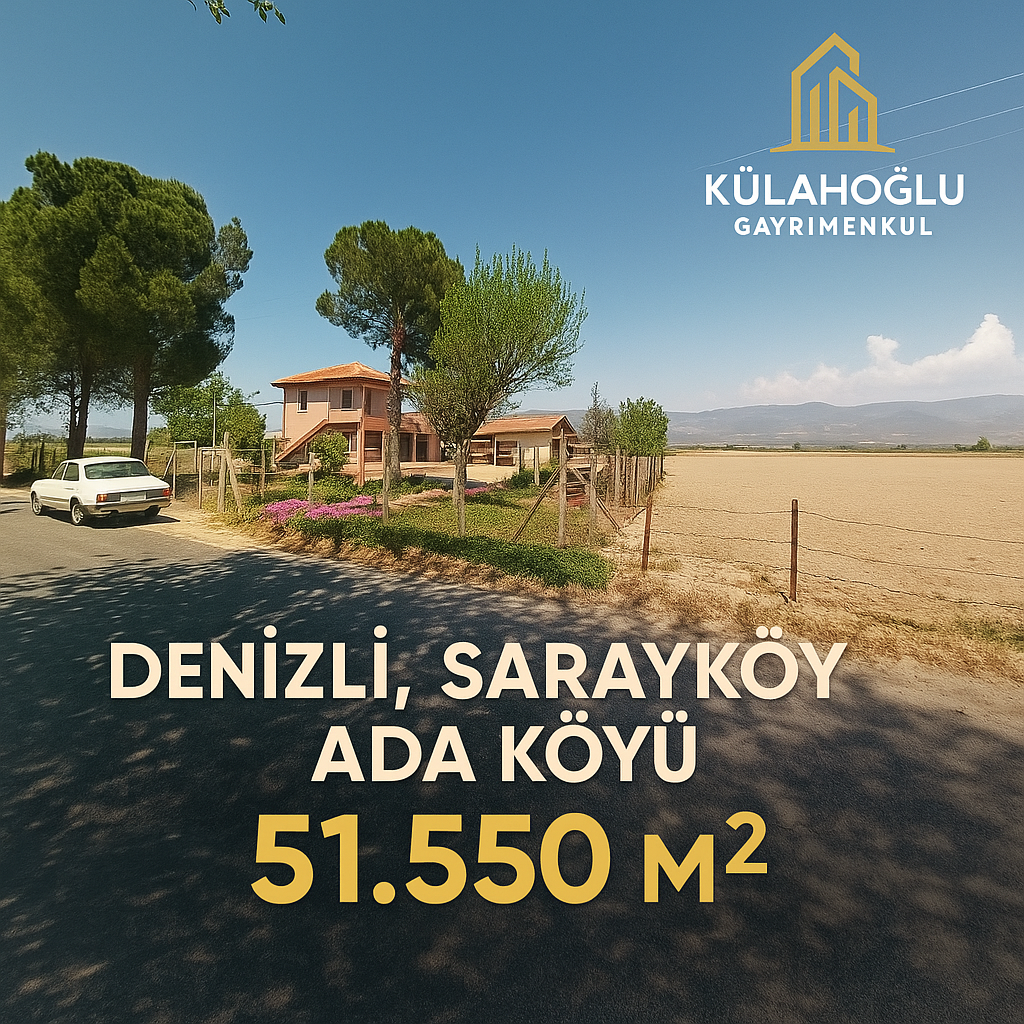 KÜLAHOĞLU GAYRİMENKUL'DEN DENİZLİ SARAYKÖY ADA MAH. SATILIK 51.550 M2 ÇİFTLİK  - DENİZLİ SARAYKÖY fotoğraf 6