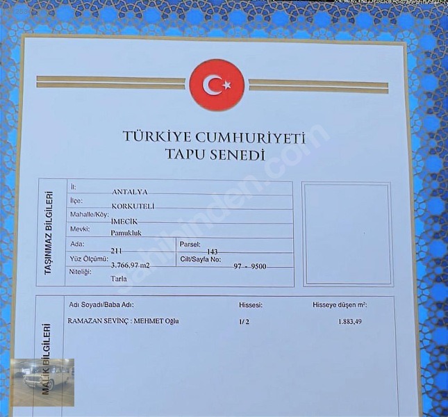 acil !korkuteli'de Yazıra komşu İmecikte 1883m mahalle yanında - ANTALYA KORKUTELİ fotoğraf 8