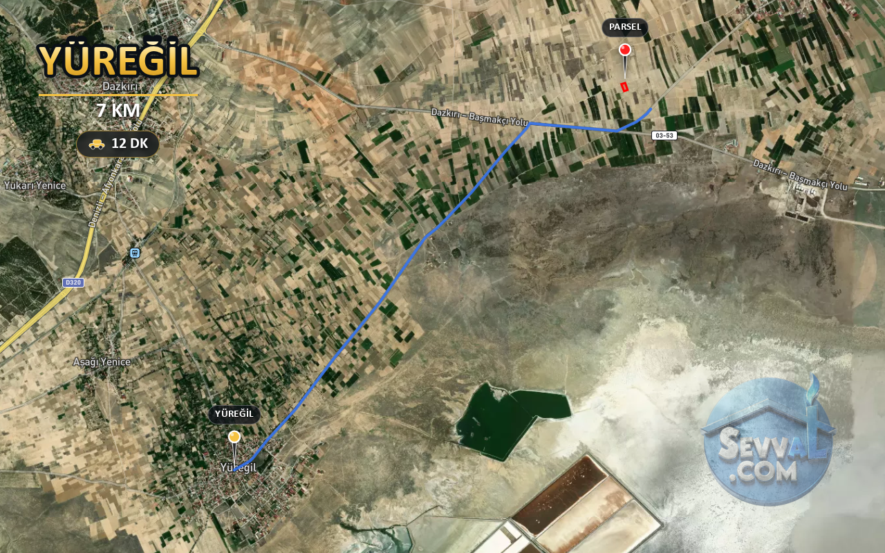 AFYONKARAHİSAR DAZKIRI YÜREĞİL 3.900 m² SATILIK ARSA - AFYONKARAHİSAR DAZKIRI fotoğraf 6