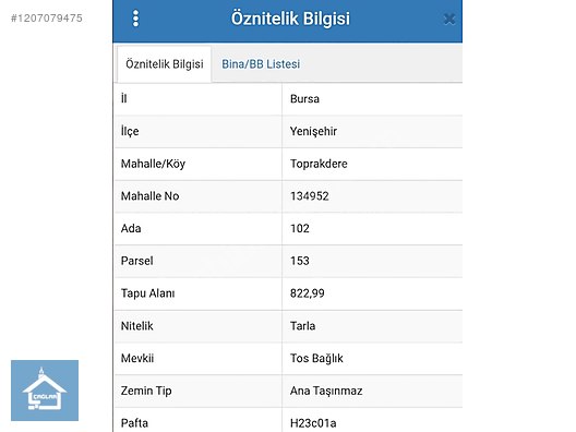 ÇAĞLAR'DAN TOPRAKDERE DE 823m2 MÜSTAKİL TARLA YOL+SU VAR - BURSA YENİŞEHİR fotoğraf 14