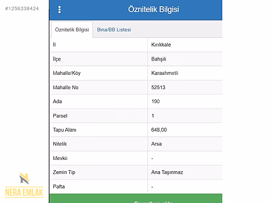 İLÇE YAKINI KAPULUKAYA BARAJ MANZARALI TEKTAPU İMARLI 648m2ARSA - KIRIKKALE BAHŞILI fotoğraf 4