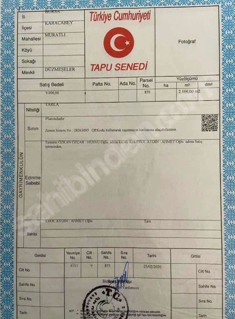 BURSA KARACABEY MURATLI'DA 2.100 M²  TARLA  SATILIKTIR. - BURSA KARACABEY fotoğraf 3