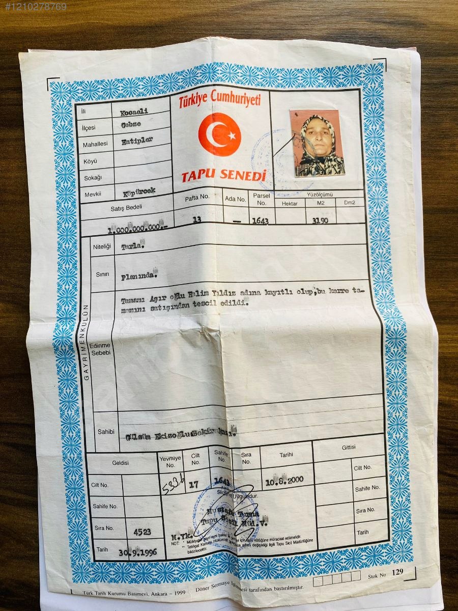 YATIRIMLIK ARAZİ 3.190 M2 - KOCAELİ GEBZE fotoğraf 5
