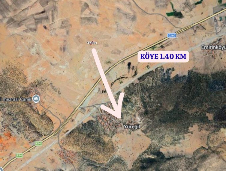 AFYONKARAHİSAR EMİRDAĞ YÜREĞİL   KÖYÜNDE 1.535  M²  TARLA  SATILIKTIR - AFYONKARAHİSAR EMİRDAĞ fotoğraf 4