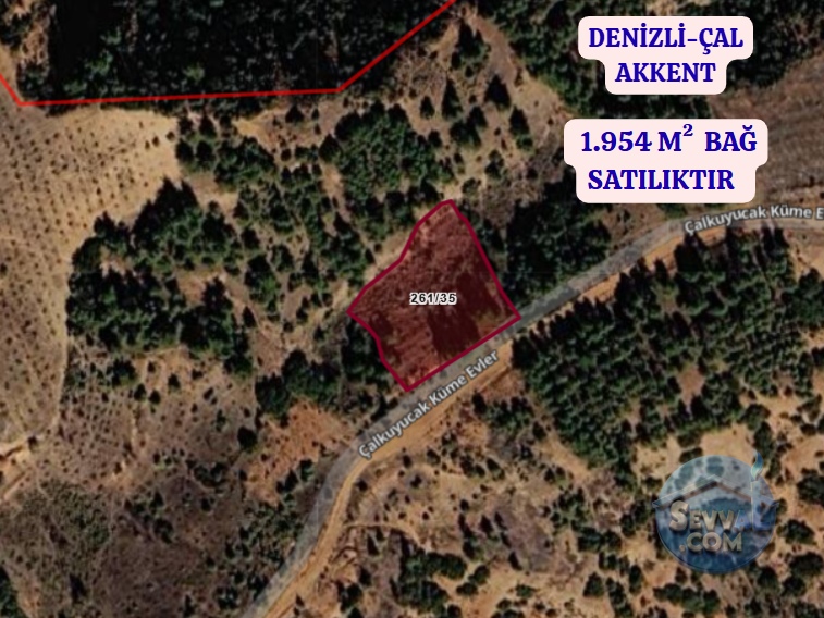 DENİZLİ ÇAL AKKENT  KÖYÜNDE  1.954 M²  BAĞ  SATILIKTIR - DENİZLİ ÇAL fotoğraf 2