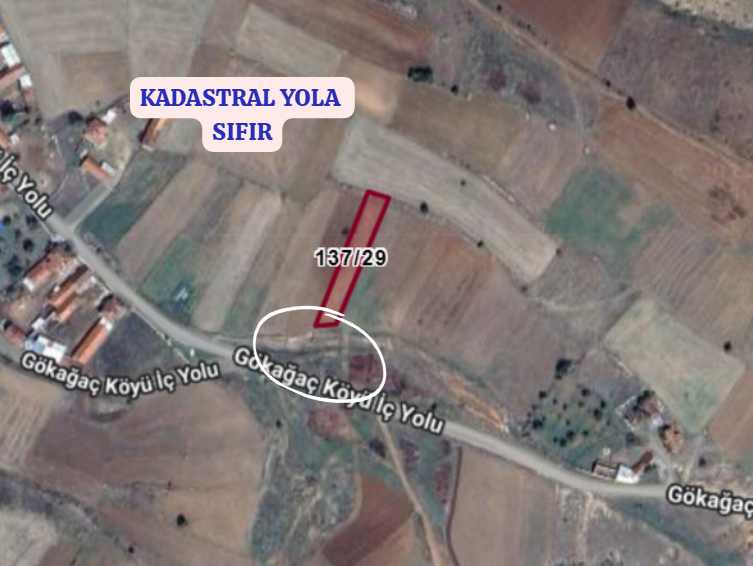 KÜTAHYA ÇAVDARHİSAR GÖKAĞAÇ  KÖYÜ’NDE 942  M² TARLA SATILIKTIR - KÜTAHYA ÇAVDARHİSAR fotoğraf 3