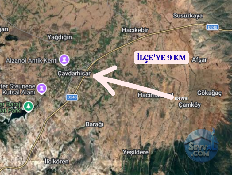KÜTAHYA ÇAVDARHİSAR GÖKAĞAÇ   KÖYÜNDE  1.443 M²  TARLA SATILIKTIR - KÜTAHYA ÇAVDARHİSAR fotoğraf 5