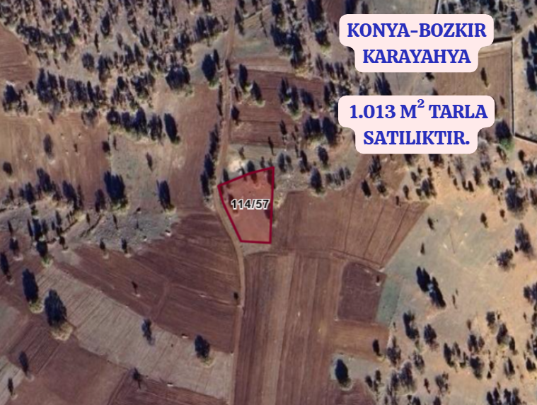 KONYA BOZKIR KARAYAHYA KÖYÜNDE  1.013   M²  TARLA  SATILIKTIR - KONYA BOZKIR fotoğraf 2
