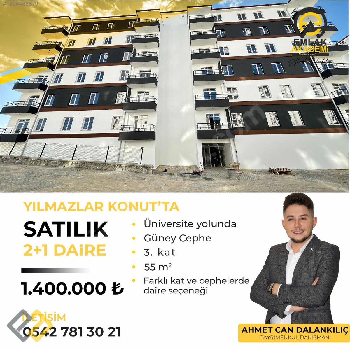 **EMLAK AKADEMİDEN** ÜNİVERSİTE MEVKİ SATILIK 2+1 SEÇME DAİRELER - YOZGAT MERKEZ fotoğraf 2