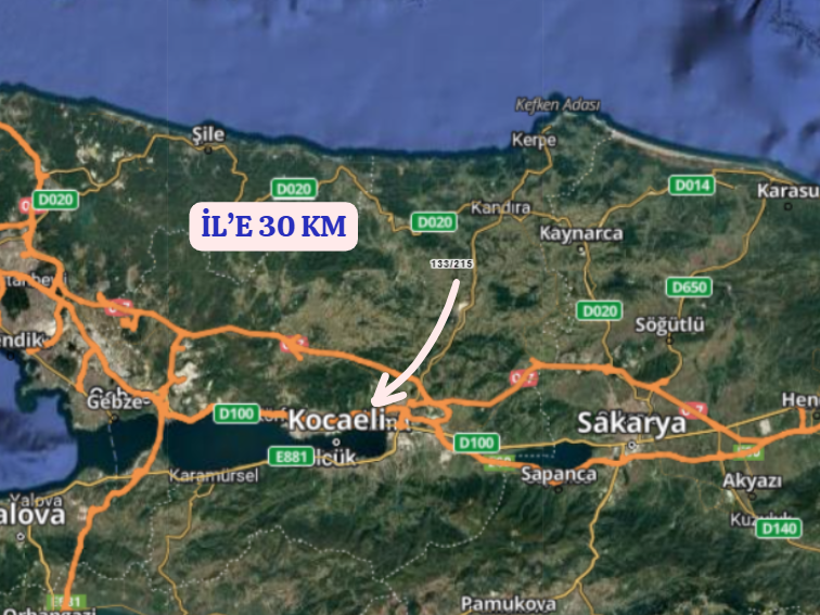 KOCAELİ KANDIRA BEYCE  KÖYÜNDE 806 M²  TARLA  SATILIKTIR - KOCAELİ KANDIRA fotoğraf 6