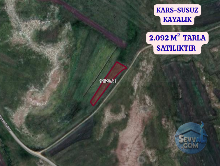 KARS SUSUZ KAYALIK  KÖYÜNDE  2.092 M²  TARLA  SATILIKTIR - KARS SUSUZ fotoğraf 2